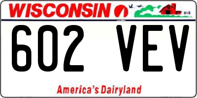 WI license plate 602VEV
