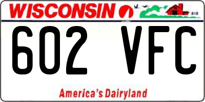 WI license plate 602VFC