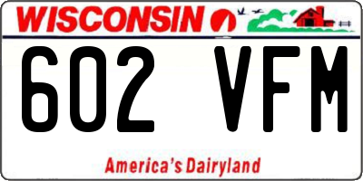 WI license plate 602VFM