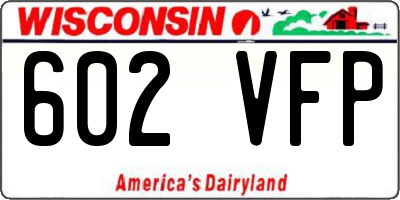 WI license plate 602VFP