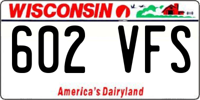 WI license plate 602VFS