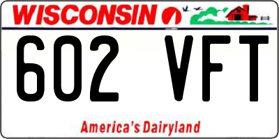 WI license plate 602VFT
