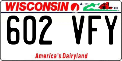 WI license plate 602VFY