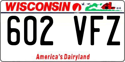 WI license plate 602VFZ