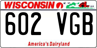 WI license plate 602VGB