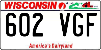WI license plate 602VGF