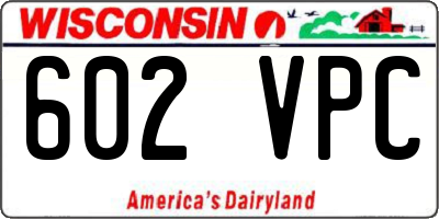 WI license plate 602VPC