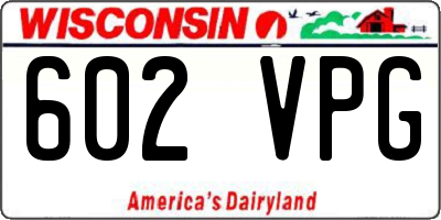 WI license plate 602VPG