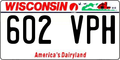 WI license plate 602VPH