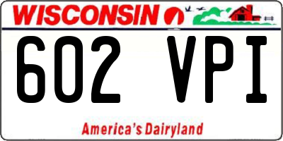 WI license plate 602VPI