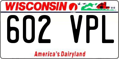 WI license plate 602VPL