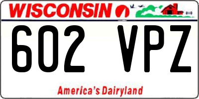 WI license plate 602VPZ