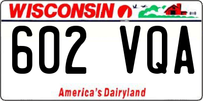 WI license plate 602VQA