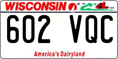 WI license plate 602VQC