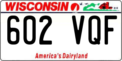 WI license plate 602VQF