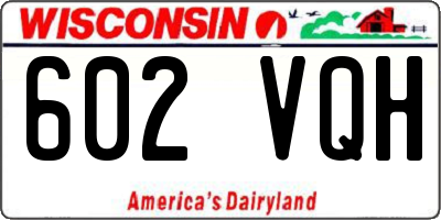 WI license plate 602VQH