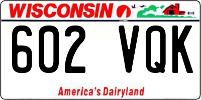 WI license plate 602VQK
