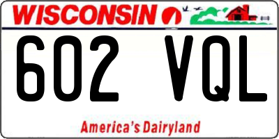 WI license plate 602VQL