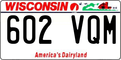 WI license plate 602VQM