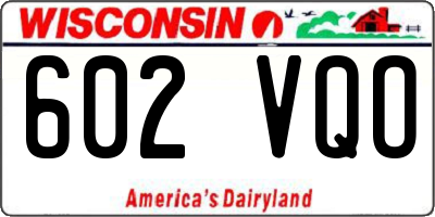 WI license plate 602VQO