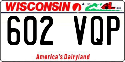 WI license plate 602VQP