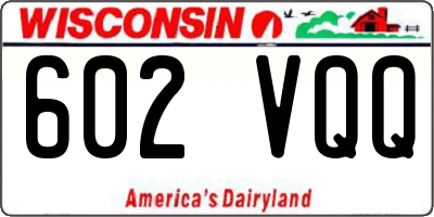 WI license plate 602VQQ