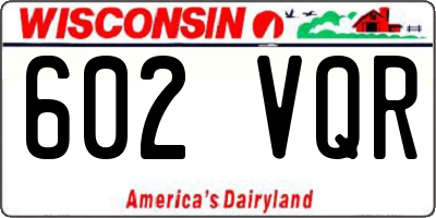 WI license plate 602VQR