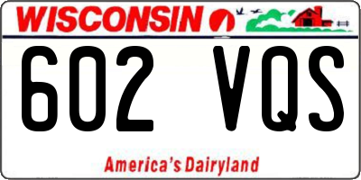 WI license plate 602VQS
