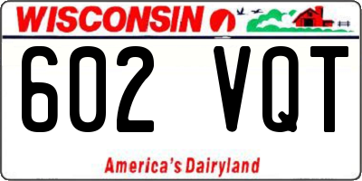 WI license plate 602VQT