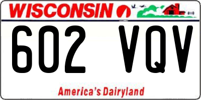 WI license plate 602VQV