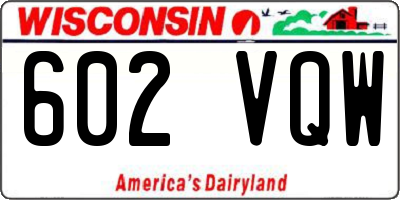 WI license plate 602VQW