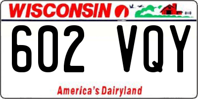 WI license plate 602VQY