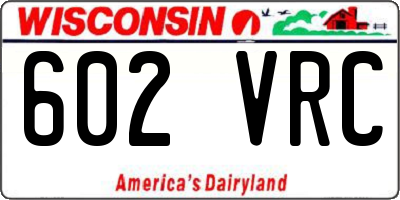 WI license plate 602VRC