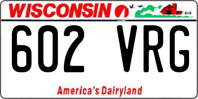 WI license plate 602VRG