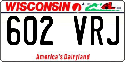 WI license plate 602VRJ