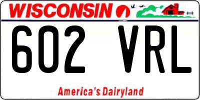 WI license plate 602VRL