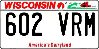 WI license plate 602VRM