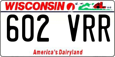 WI license plate 602VRR