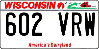 WI license plate 602VRW