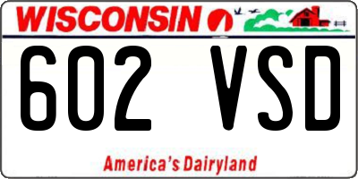 WI license plate 602VSD