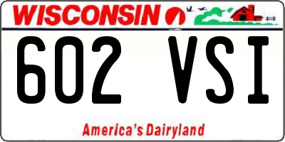 WI license plate 602VSI