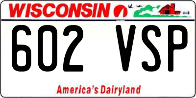 WI license plate 602VSP