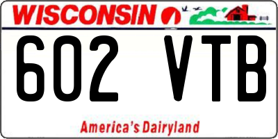 WI license plate 602VTB