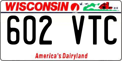 WI license plate 602VTC