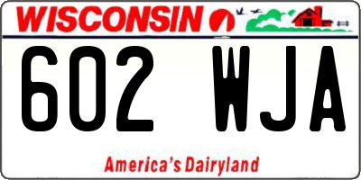 WI license plate 602WJA