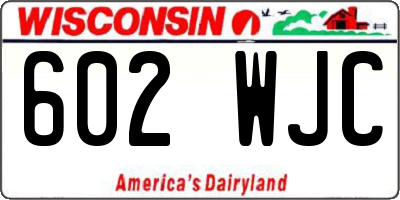 WI license plate 602WJC