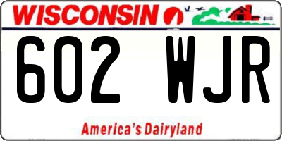 WI license plate 602WJR