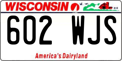 WI license plate 602WJS