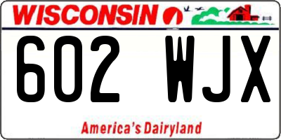 WI license plate 602WJX