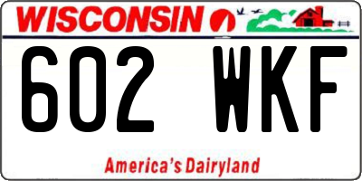 WI license plate 602WKF